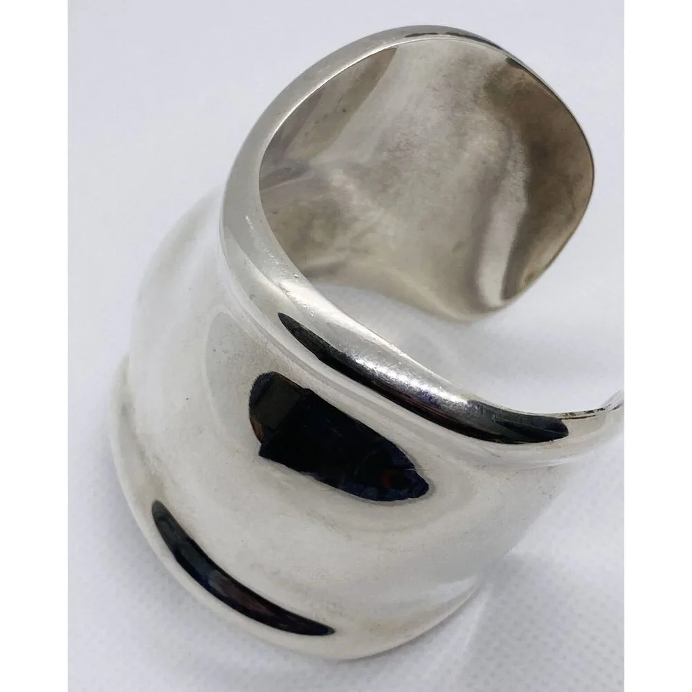 Tiffany & Co Elsa Peretti 1975 Sterling Silver 925 Bone  Cuff Bracelet Right - Picture 13 of 13